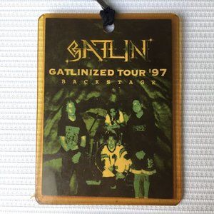 Gatlin Backstage Pass Gatlinized Tour '97 Heavy Metal Rock Band Vintage Laminate